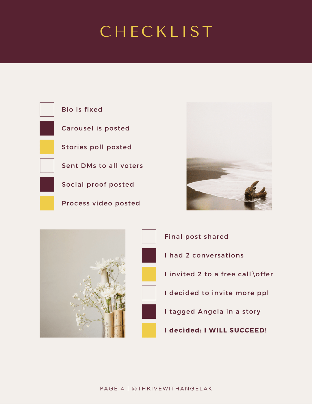 7 Day Challange Checklist